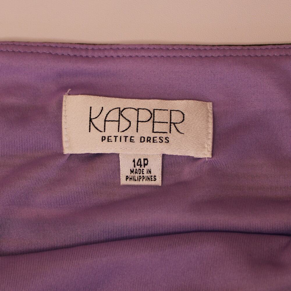 Women's Sleeveless Swing Dress Purple & Teal sz 14 Petite - Picture 3 of 6